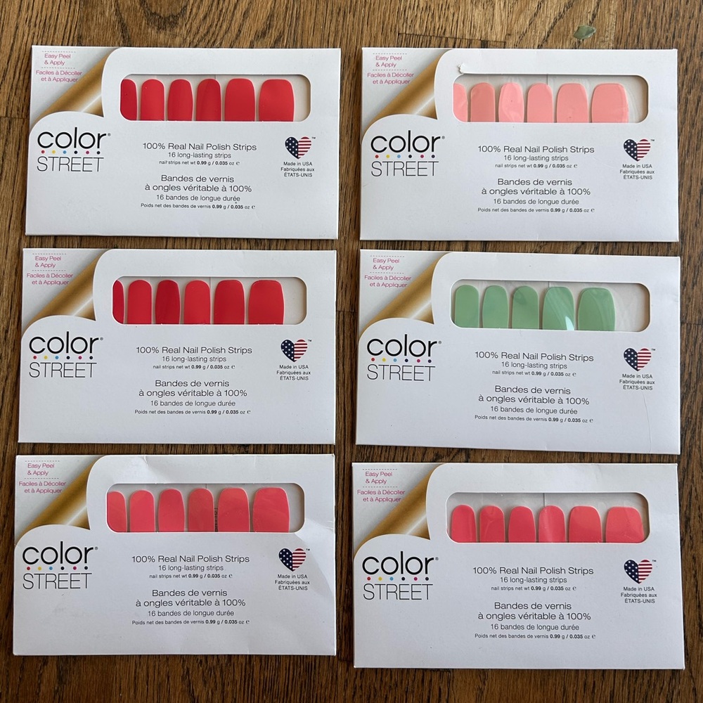 Color Street Nail Polish Strips Set lot 6 girl teen stocking stuffers